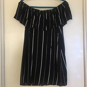 Forever 21 pinstripe black & white dress